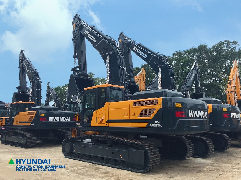 Máy xúc bánh xích HX340SL gầu 1,74m3