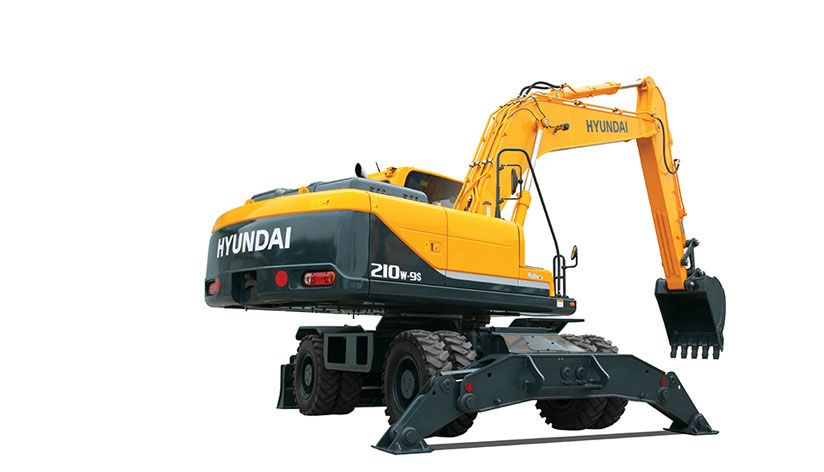 Máy xúc đào bánh lốp